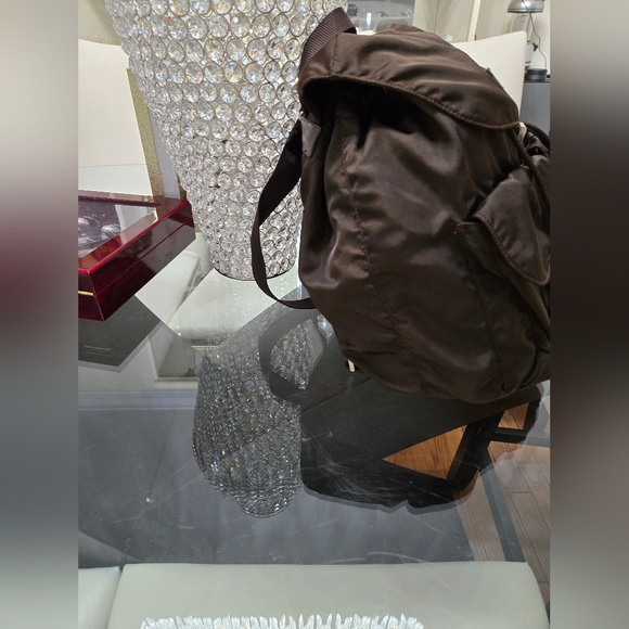 PRADA BROWN NYLON BACKPACK-AUTHENTIC - Picture 3 of 5
